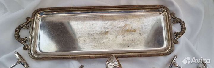 Набор рюмки поднос франция серебрение