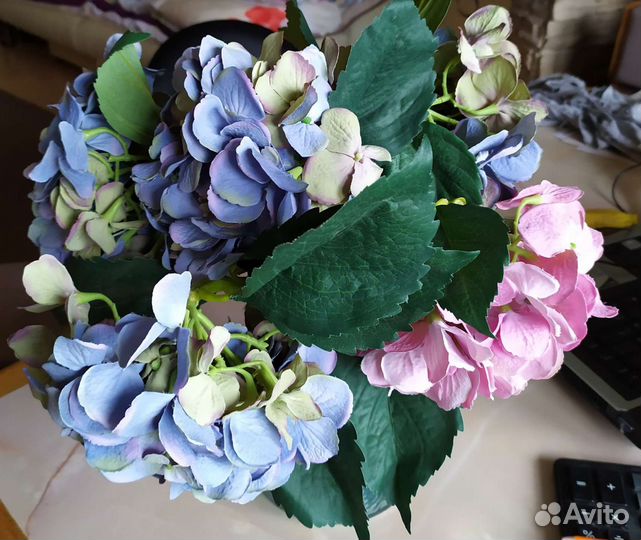 Букет 5 гортензий искусственные