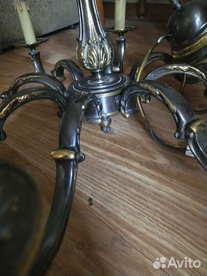 Люстра бронза антиквариат