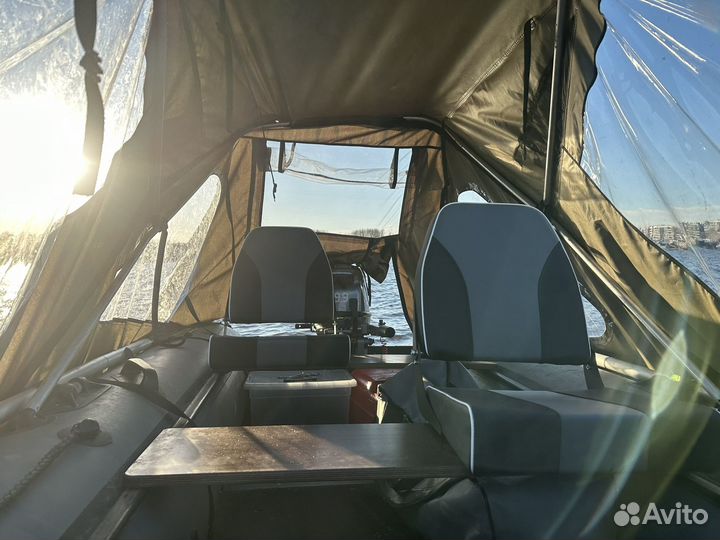 Лодка пвх с ходовым тентом + микатсу 9.9 2023 г