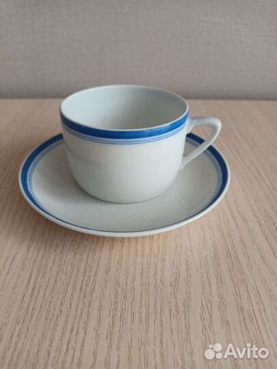 Чашка с блюдцем Дулевский фарфор 1948-1952