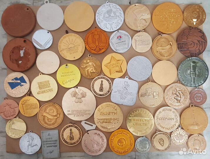 Медаль спортивная настольная 40шт легкие бег.sport