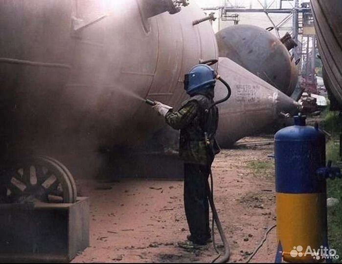 Пескоструйная обработка металла, дерева и кирпича