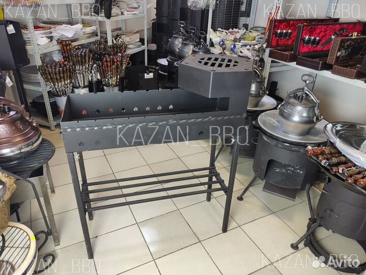 Мангал с печью под казан