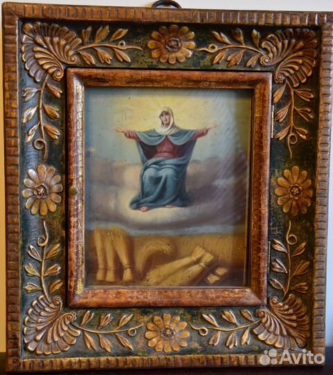 Старинная икона Богородица Спорительница Хлебов