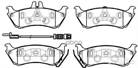 Колодки тормозные дисковые benz W163, ML230, ML