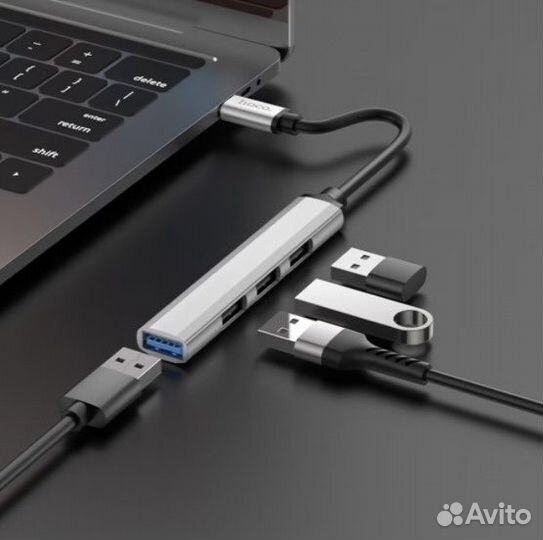 USB Type-C хаб (разветвитель) Hoco HB26
