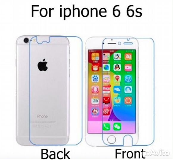 Защитный экран 2 в 1 на iPhone 5 5s 6 6s 7+