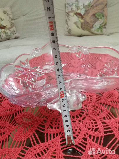 Ваза для фруктов хрусталь