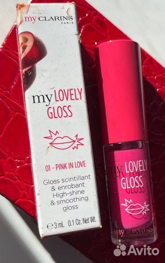 Clarins блеск для губ розовый