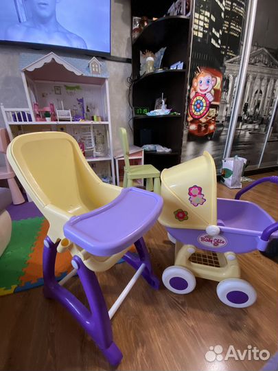 Коляска для кукол и стульчик Полесье