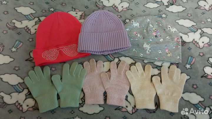 Весенние шапки H&M для девочки 7 лет