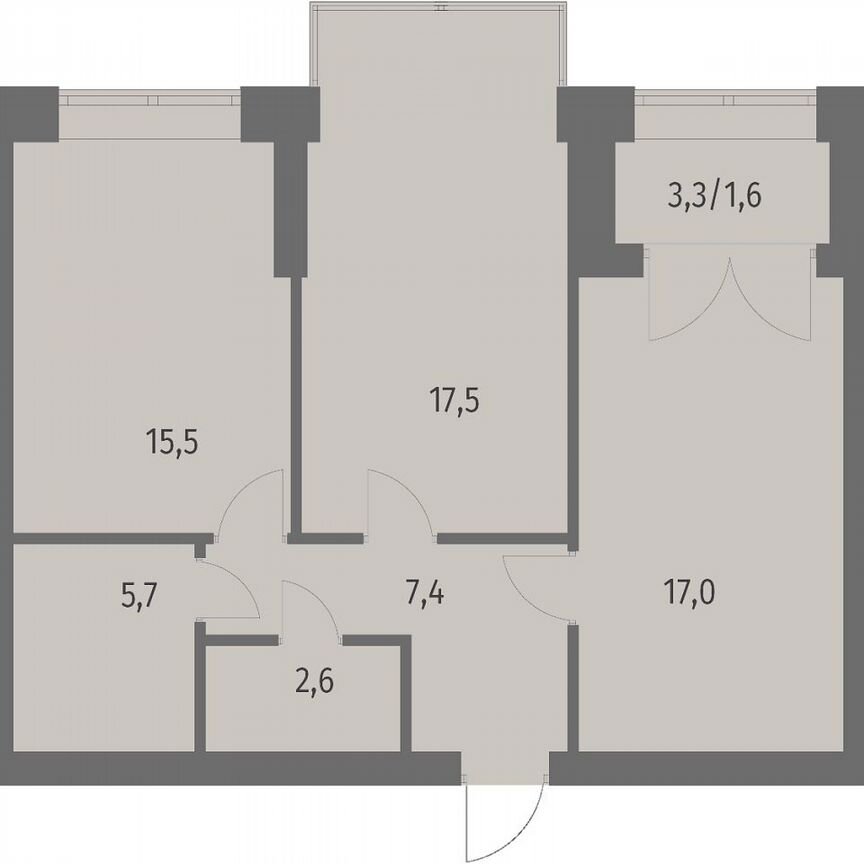 2-к. квартира, 67,4 м², 10/13 эт.