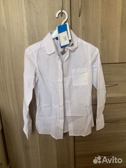 Рубашка белая школьная форма Брюки Детская одежда