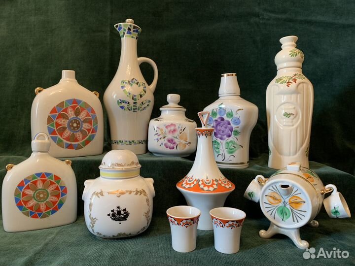 Фарфор СССР Сысерть, лфз, штофы, чайница