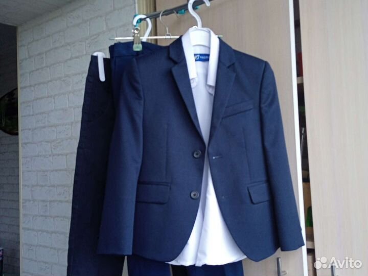 Школьный пиджак для мальчика 122 синий