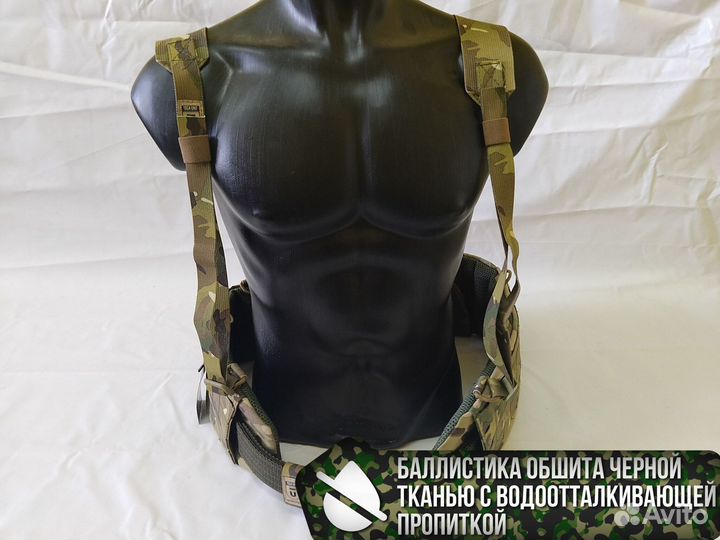 Боевой пояс с баллистическим пакетом и лямками