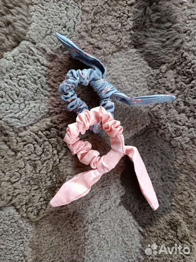 Резинки для волос тканевые комплектом