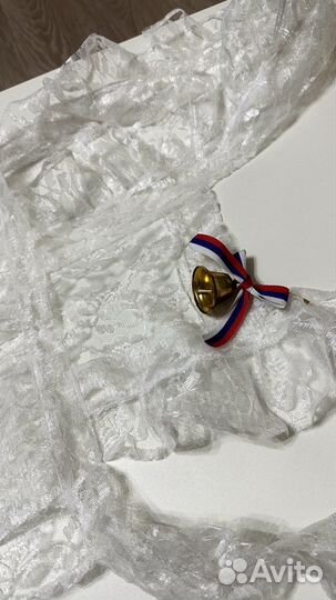 Белый школьный фартук