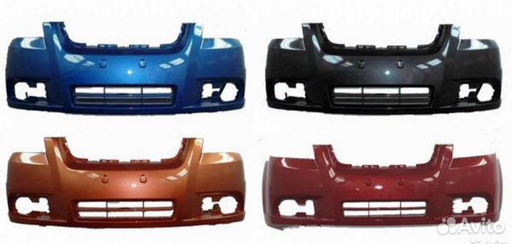 Бампер передний Chevrolet aveo т250 все цвета