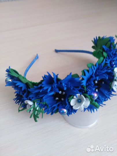 Ободок ручной работы цветы