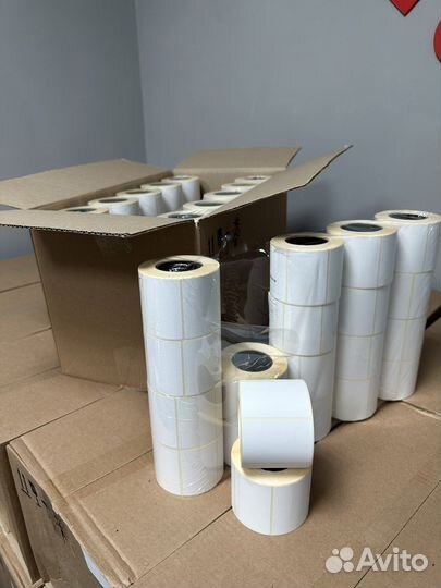 Термоэтикетки 58x40 (коробка 60 рулонов)