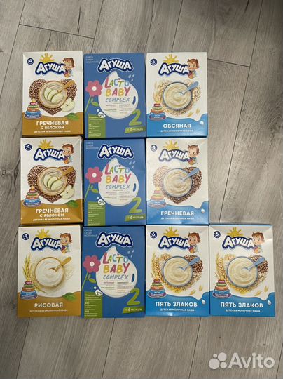 Агуша каша и смесь