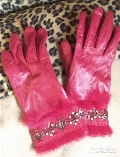 Перчатки кожа Италия