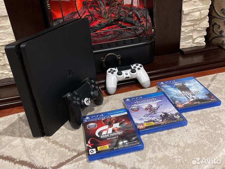 Sony ps4 slim(игры, 2 геймпада)