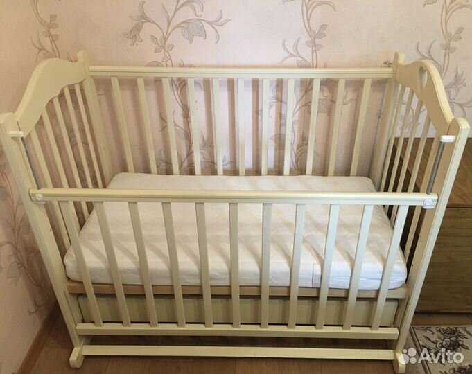 Детская кроватка качалка с ящиком