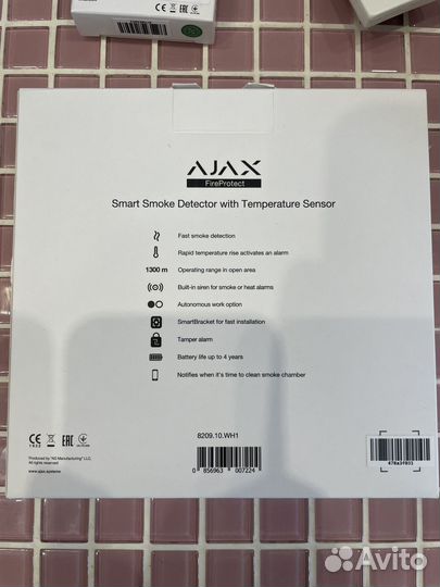 Датчик протечки и датчик дыма Ajax