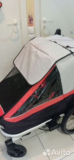 Велосипедный прицеп для двоих детей