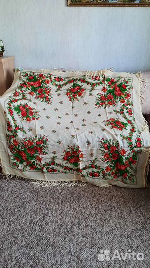 Павлопосадский шерстяной платок СССР