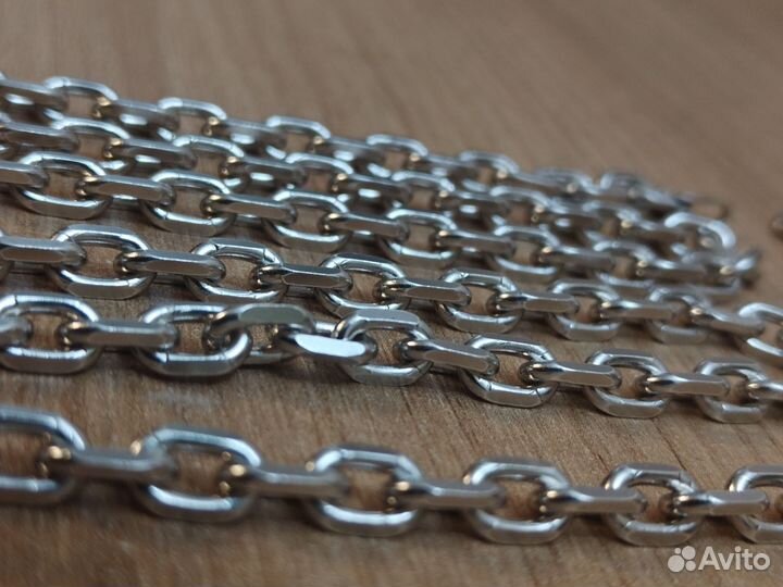 Серебряная Цепочка Плетение Якорь Новая 55см