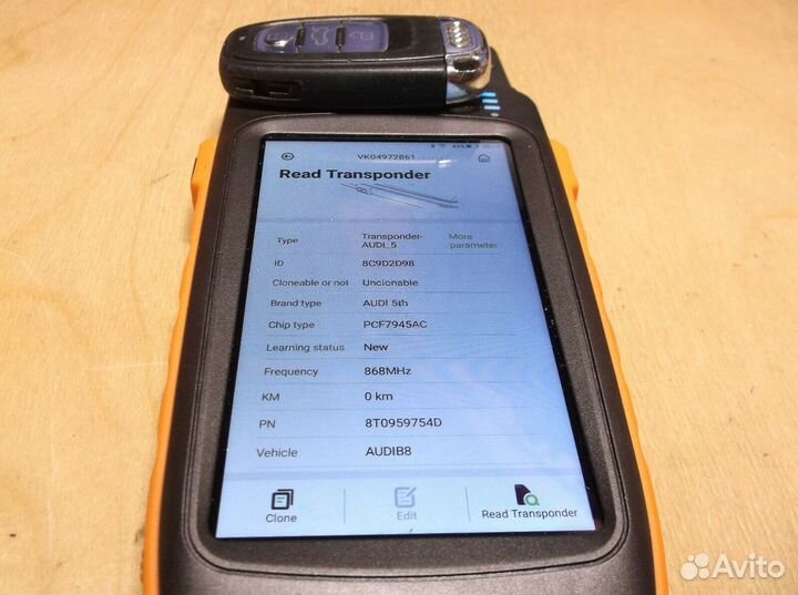 8T0 959 754 D Audi key 3 buttons 868MHz smart key