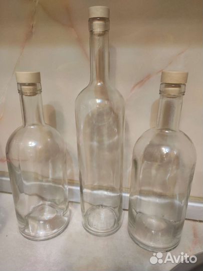 Стеклянная бутылка 1 л