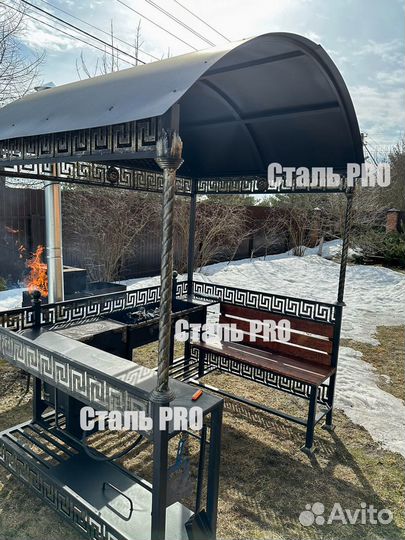 Мангал с крышей от производителя
