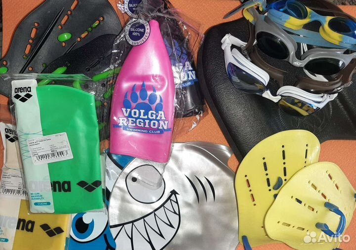 Шапочка для плавания, очки, колобашка