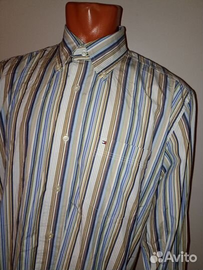 Винтажный Tommy Hilfiger m рубашка мужская