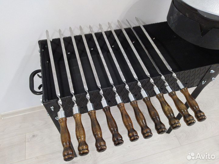 Мангал с печью под казан 2в1