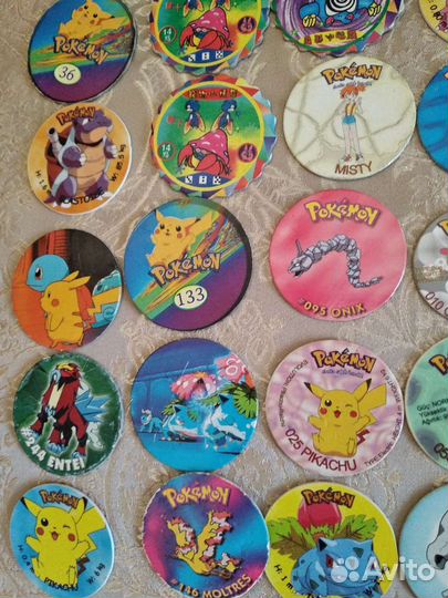 Фишки кэпсы покемоны из 90х