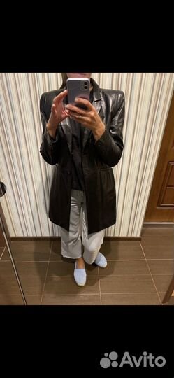 Кожаное пальто