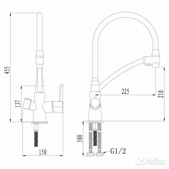 Смеситель для кухни Lemark Comfort LM3070C Red