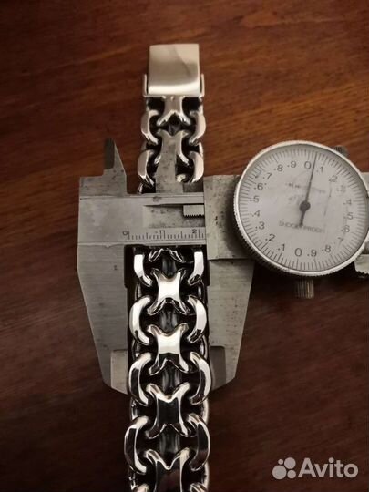 Серебряная цепь, крест и браслет