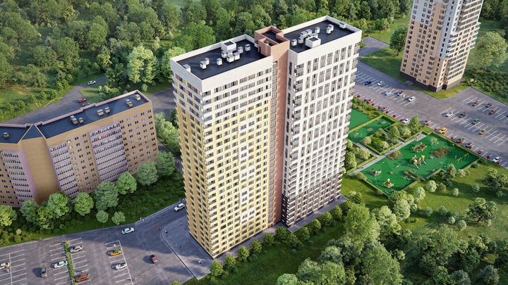 2-к. квартира, 55,4 м², 12/25 эт.