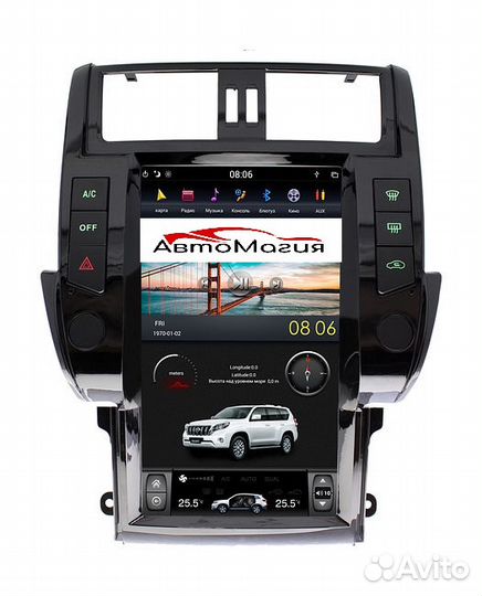 Магнитола для Toyota Land Cruiser Prado 150 Tesla