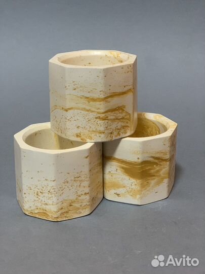 Гипсовые кашпо для свечей