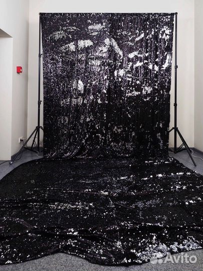 Фотофон тканевый паетка