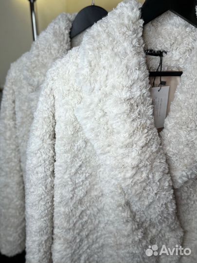 Шуба тедди молочная