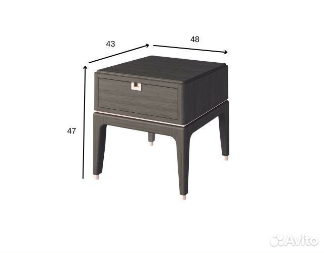 Прикроватная тумба из массива дуба Бари